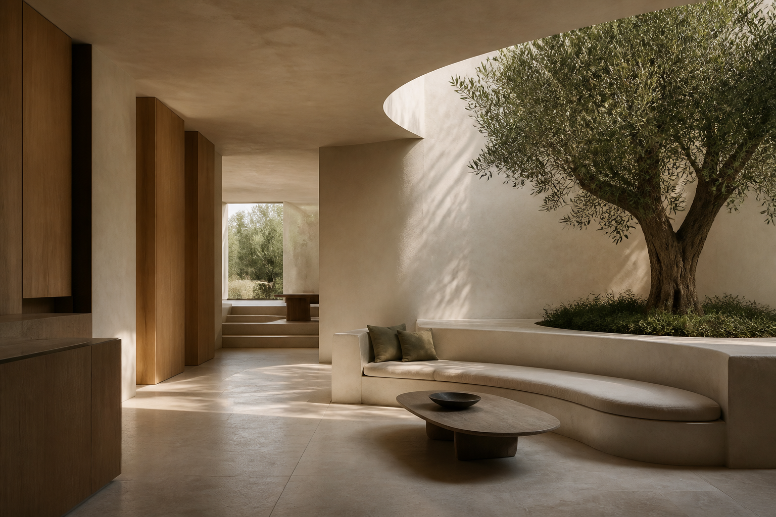 Casa Liniștită, concept de interior